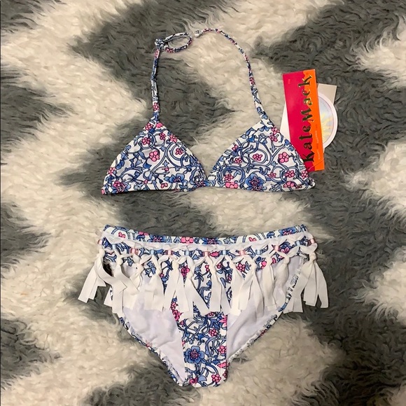 NWT Kate Mack Girls Bikini Boho Blues - Picture 2 of 3